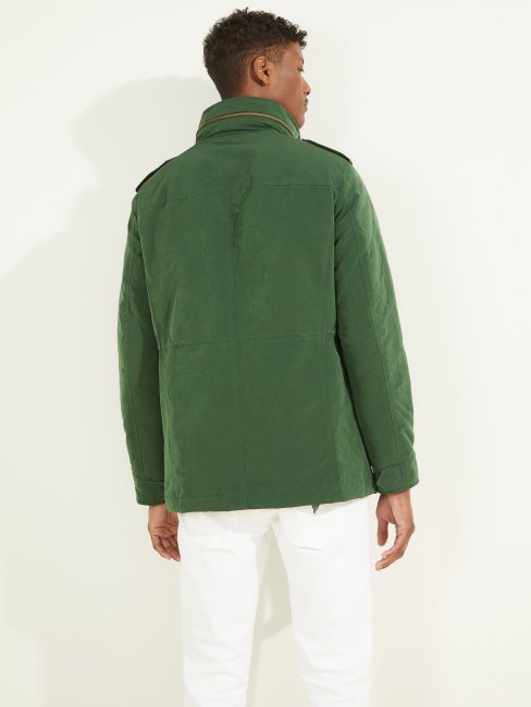 Veste Militaire Verte Poches Devant Guess