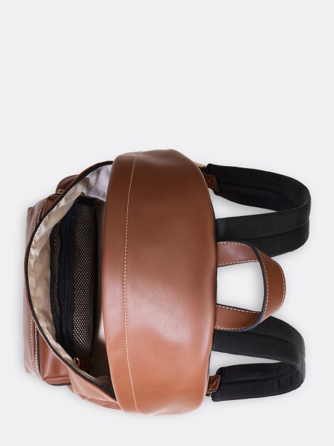 Sac à Dos Scala Marron Avec Poche Frontale Guess