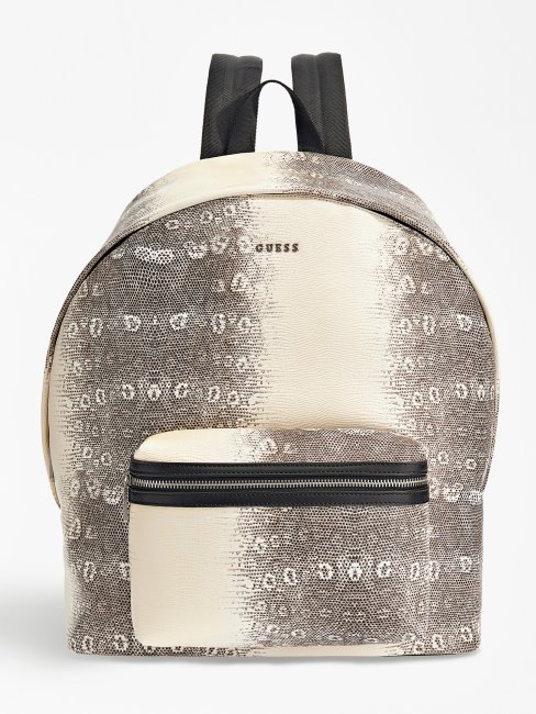 Guess Sac à Dos De Soirée Imprimé Python Blanc