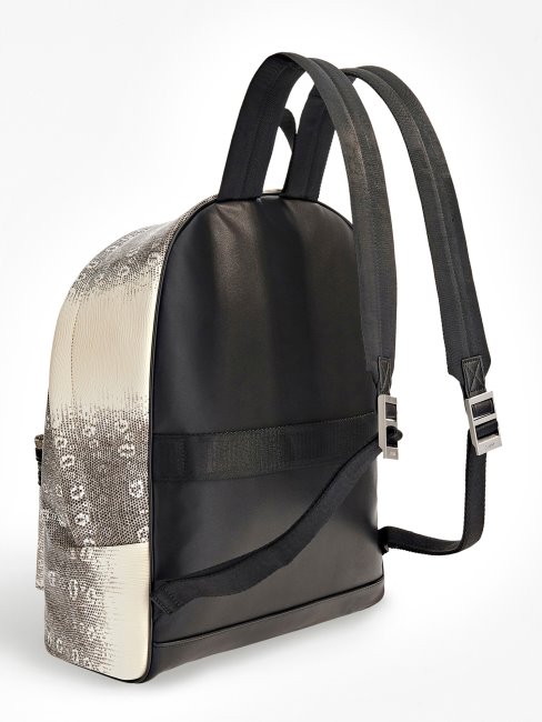 Guess Sac à Dos De Soirée Imprimé Python Blanc