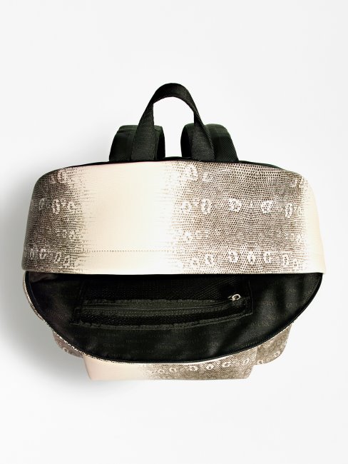 Guess Sac à Dos De Soirée Imprimé Python Blanc