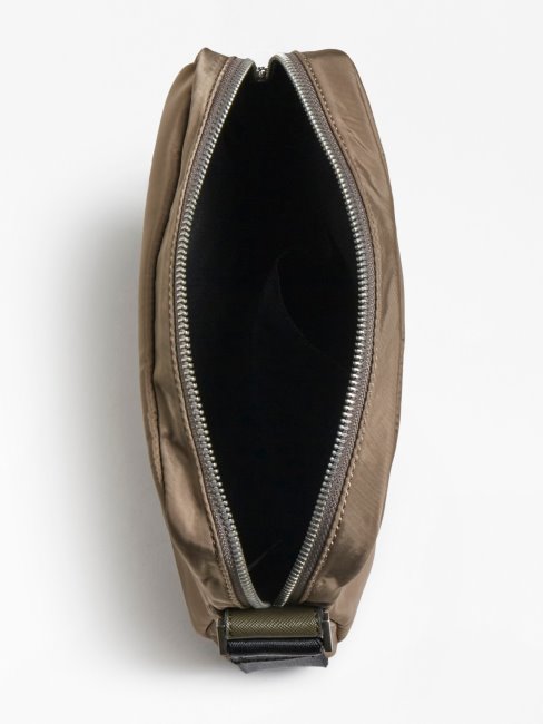 Mini Sac à Bandoulière En Nylon Certosa Gris Guess