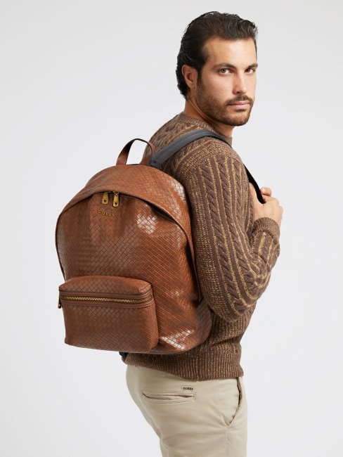 Sac à Dos Tressé De Soirée Marron Guess