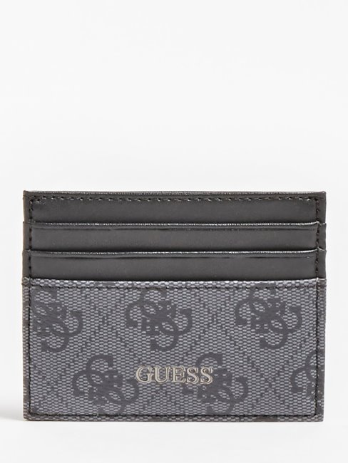 Porte-cartes De Crédit Noir Avec Logo Guess Vezzola 4g
