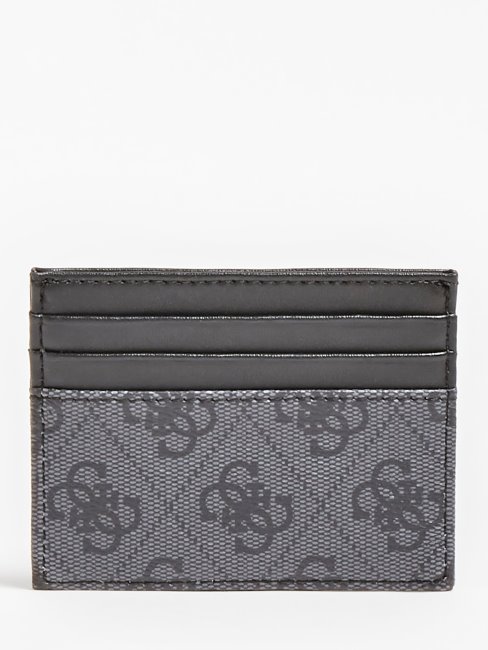 Porte-cartes De Crédit Noir Avec Logo Guess Vezzola 4g