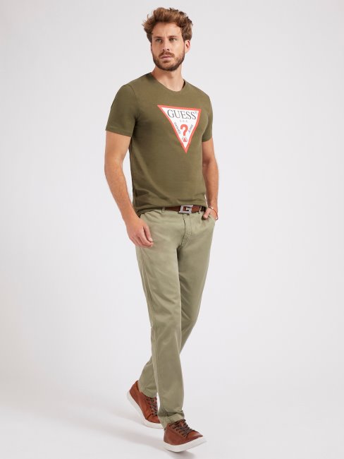 Tee Shirt Guess Logo Triangle Vert