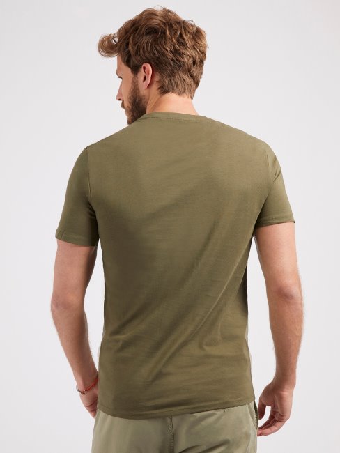 Tee Shirt Guess Logo Triangle Vert