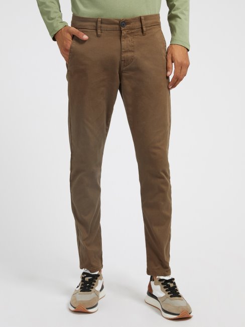 Pantalon Chino Skinny Marron Guess