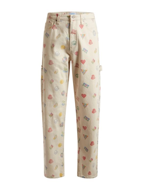 Guess Pantalon En Denim Cargo Blanc