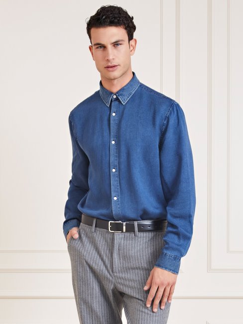 Guess Bleu Chemise Marciano Coupe Classique