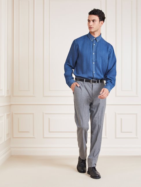 Guess Bleu Chemise Marciano Coupe Classique