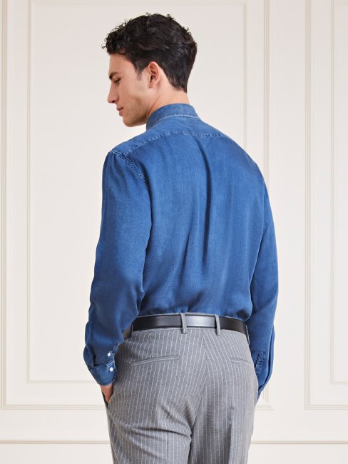 Guess Bleu Chemise Marciano Coupe Classique