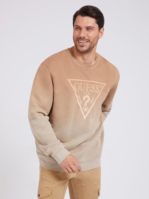 Sweat Beige Logo Triangle Guess