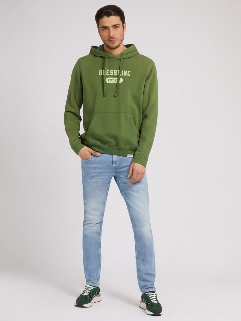Sweat Logo Devant Guess Vert