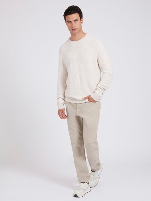 Guess Pull Blanc En Laine Mélangée