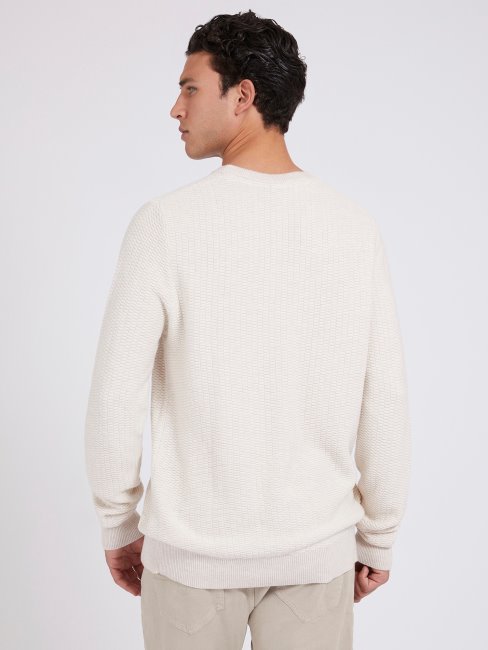 Guess Pull Blanc En Laine Mélangée