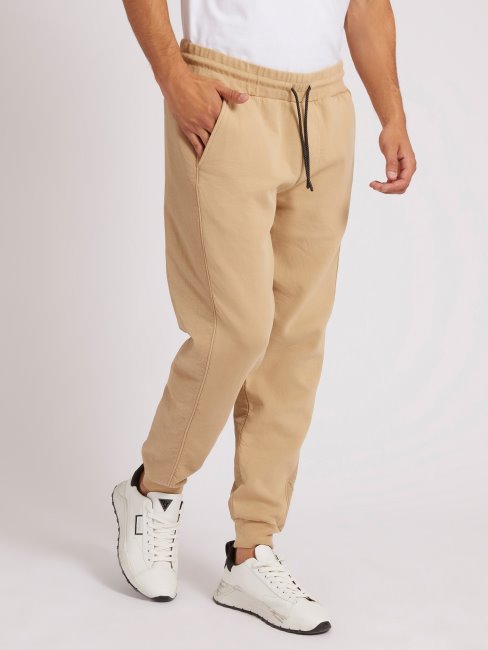 Pantalon Jogger Poches Plaquées Beige Guess