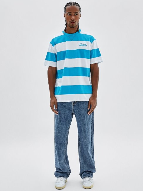 Pantalon Denim Bleu Coupé Relax Guess