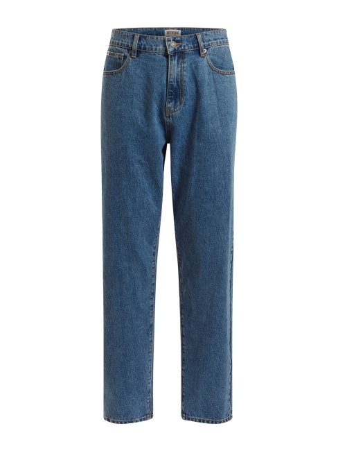 Pantalon Denim Bleu Coupé Relax Guess