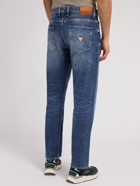 Pantalon En Jean Coupe Regular Bleu Guess