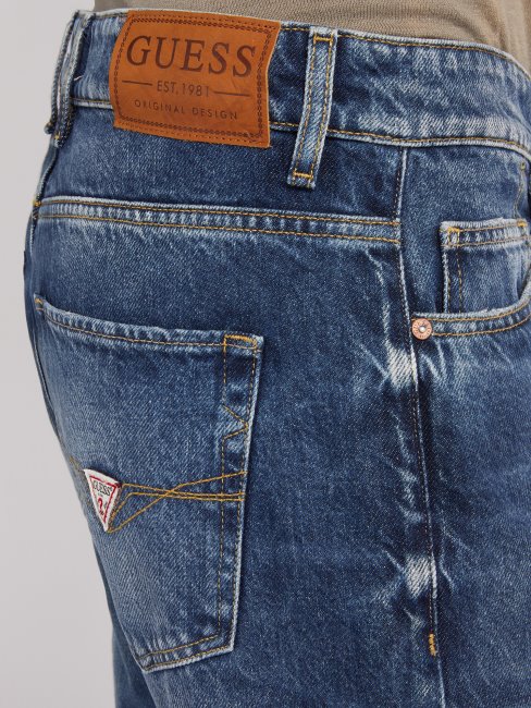 Pantalon En Jean Coupe Regular Bleu Guess