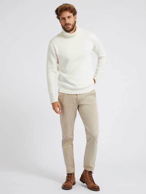 Pull Col Roulé En Cachemire Mélangé Guess Gris