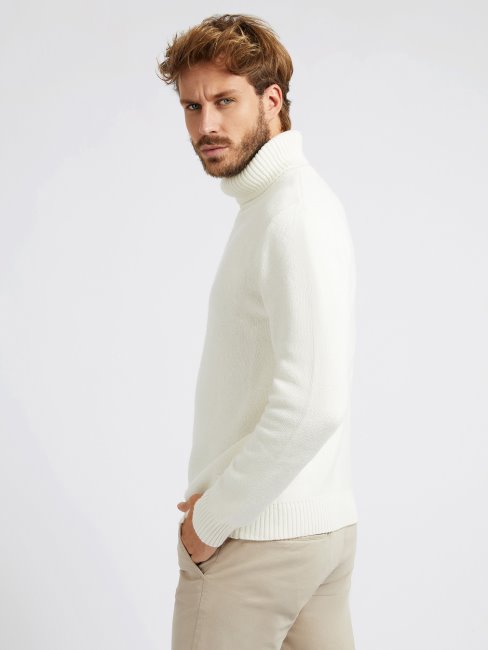 Pull Col Roulé En Cachemire Mélangé Guess Gris