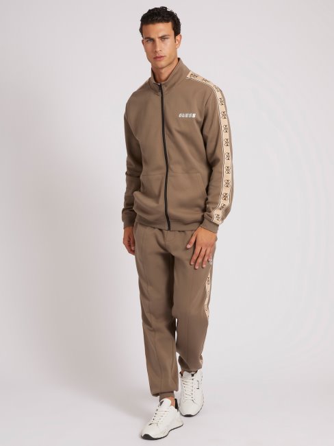 Guess Sweat Zippé Marron