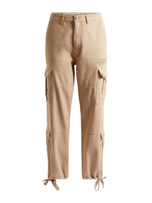 Pantalon Denim Cargo Guess Beige