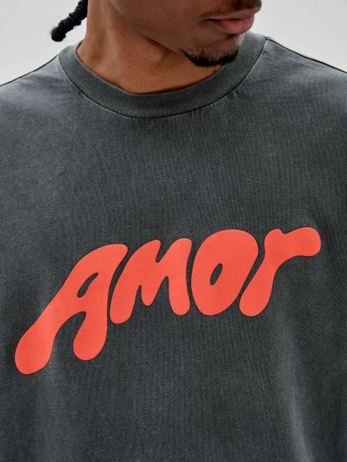 T-shirt Guess Imprimé Sur Le Devant Noir