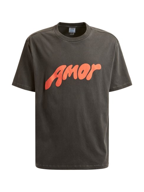 T-shirt Guess Imprimé Sur Le Devant Noir