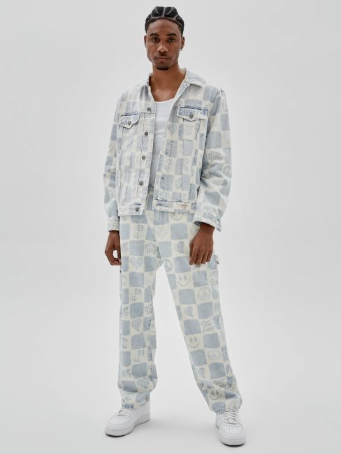 Pantalon Denim Cargo Bleu Guess