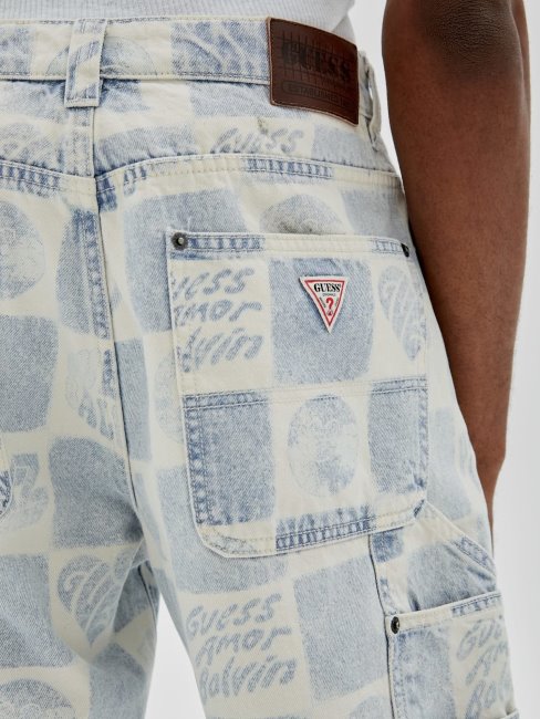 Pantalon Denim Cargo Bleu Guess