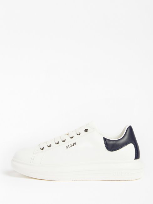 Guess Vibo Baskets En Cuir Mixte Bleu Clair