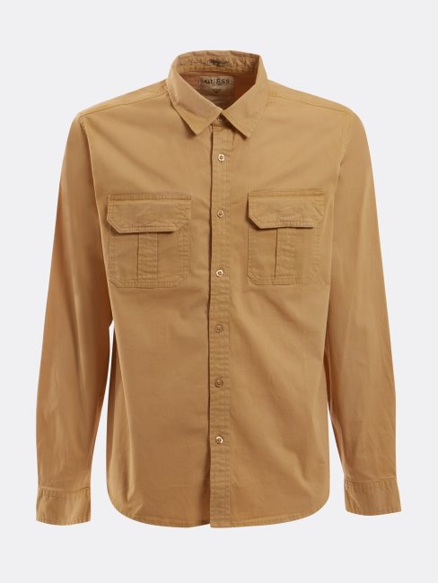Poches De Chemise Slim Beige Guess