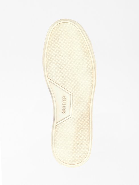 Guess Baskets Vice En Cuir Véritable Blanc