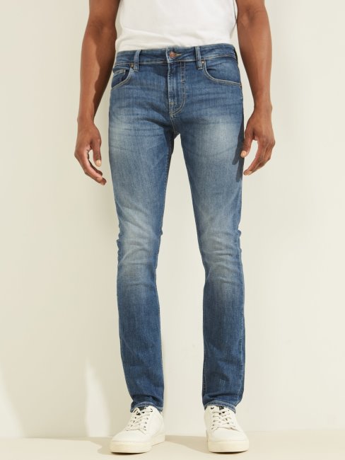 Pantalon Denim Coupé Super Skinny Bleu Guess Nouvelle Tendance