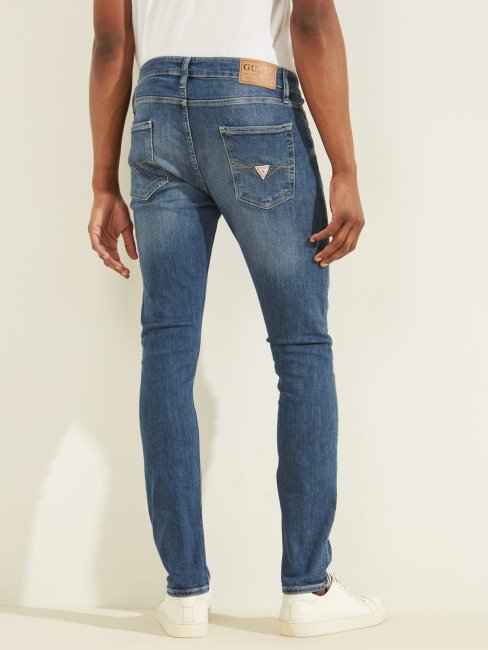 Pantalon Denim Coupé Super Skinny Bleu Guess Nouvelle Tendance