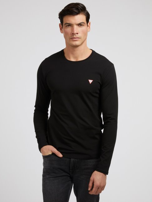 T-shirt Noir Manches Longues Guess