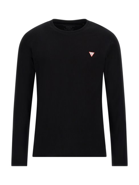 T-shirt Noir Manches Longues Guess