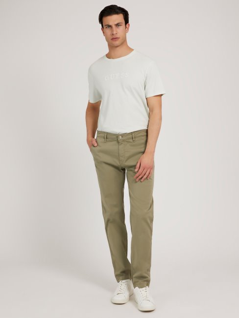 Tee Shirt Logo Ton Sur Ton Guess Bleu