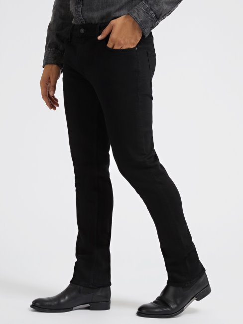 Guess Pantalon En Denim Coupe Slim Noir