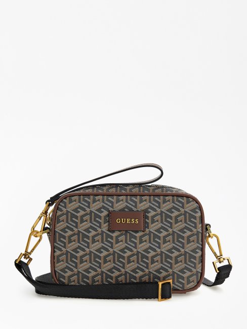 Ederlo Cube Logo Mini Sac à Bandoulière Noir Guess