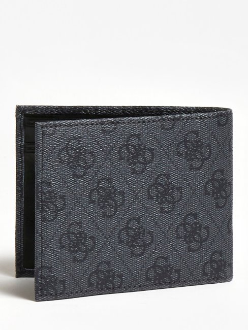 Portefeuille Noir à Logo Vezzola Smart 4g De Guess