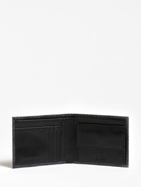 Portefeuille Noir à Logo Vezzola Smart 4g De Guess