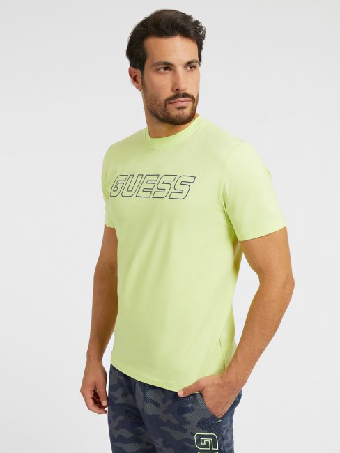 Tee Shirt Lgoo Devant Guess Vert