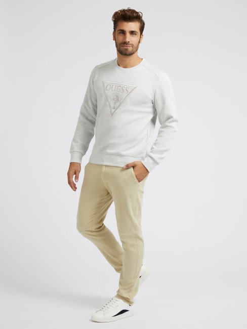 Sweat Gris Logo Triangle Guess