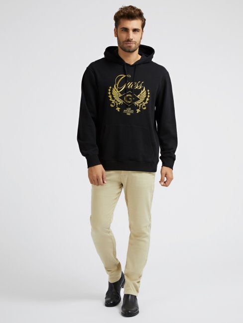 Sweat Broderie Devant Guess Noir