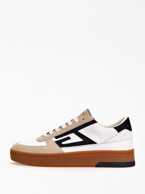 Guess Silea Paniers En Cuir Mélangé Blanc