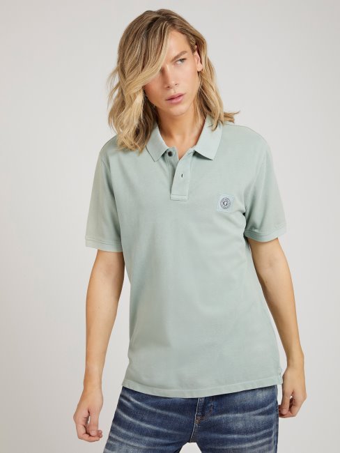 Polo Logo Guess Vert Clair